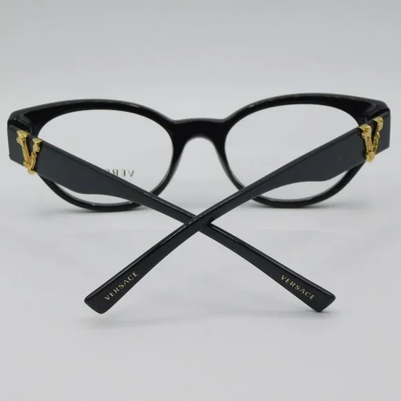 NEW VERSACE VE3282 GB1 BLACK CAT EYE WOMEN AUTHENTIC  display picture 3